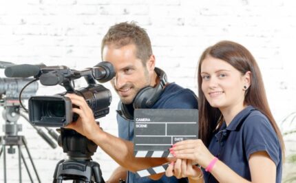 Alumna en rodaje del Máster en Dirección de Cine Mastermedia Valencia