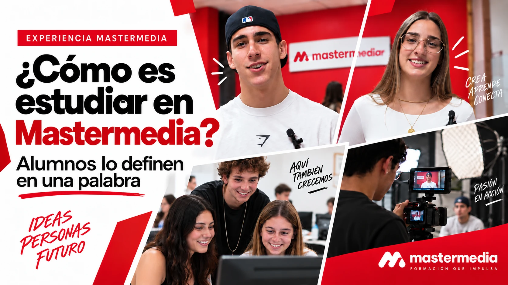 Alumnos de Escuela Mastermedia en Valencia definen su experiencia formativa en una palabra